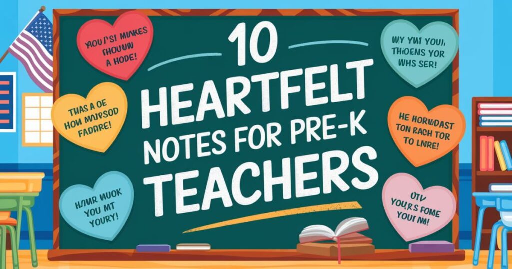 10 Heartfelt Notes for Pre-K Teachers