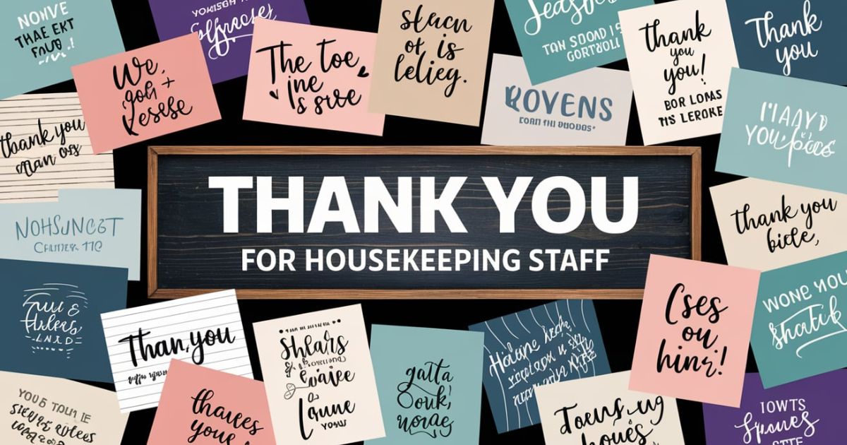 56 Thank Yous for Housekeeping Staff (Notes, Letters, Ideas)