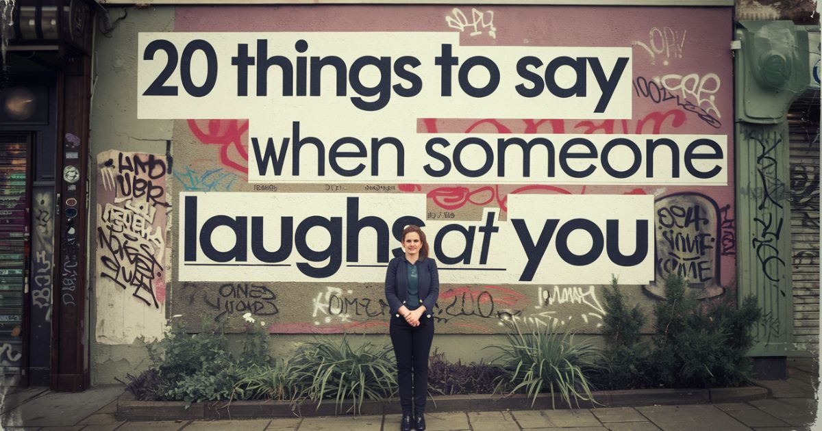 20 Things to Say When Someone Laughs At You