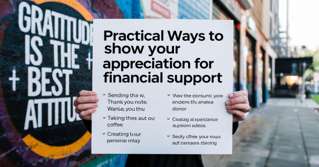 Practical Ways to Show Your Appreciation for Financial Support