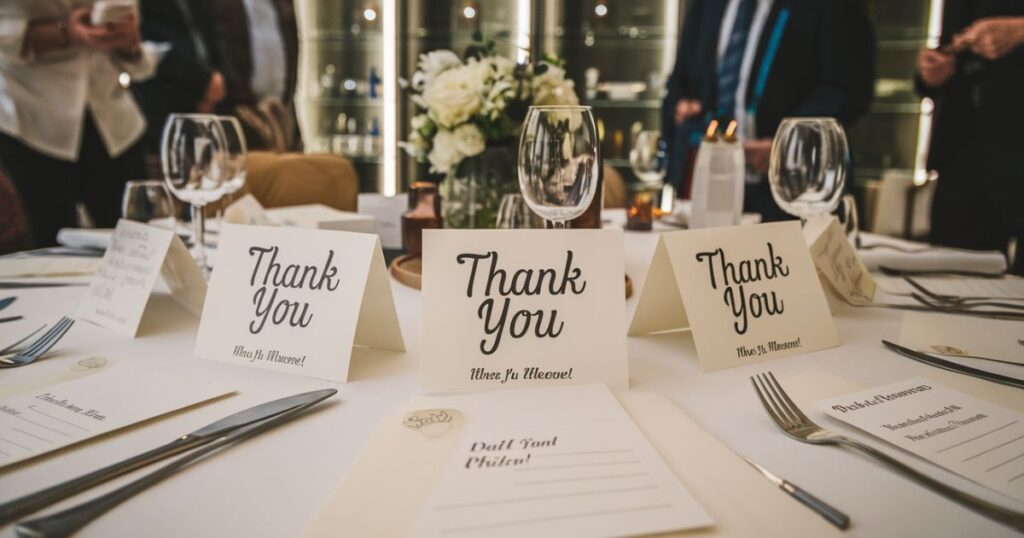 Thank You Notes for the Farewell Dinner