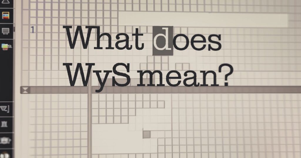 What Does WYS Mean?