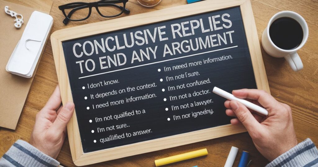 Conclusive Replies to End Any Argument