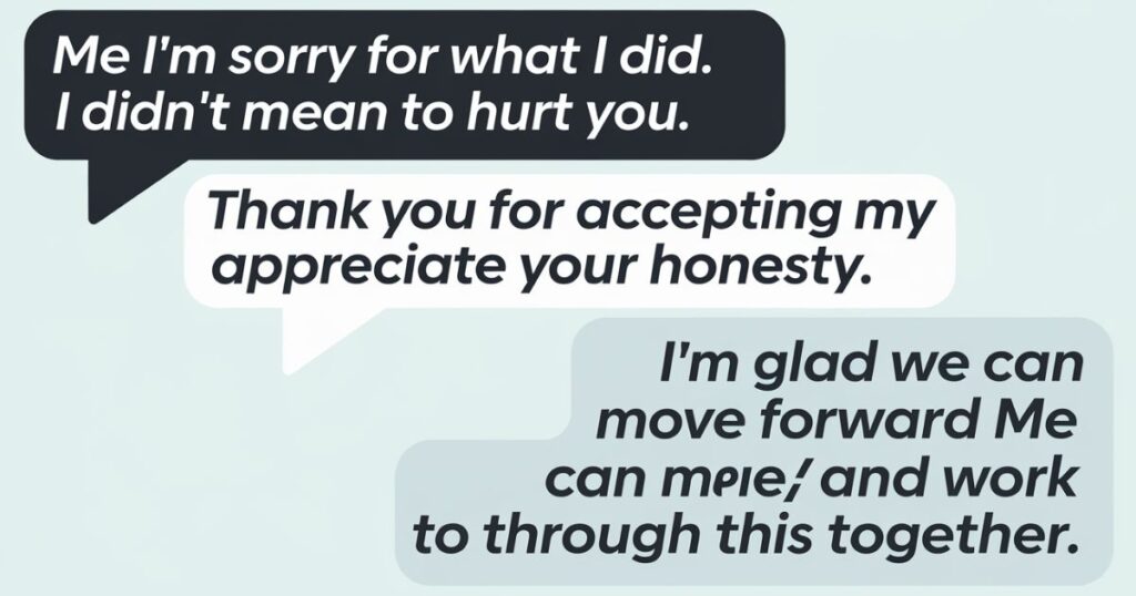 Accept an apology via text