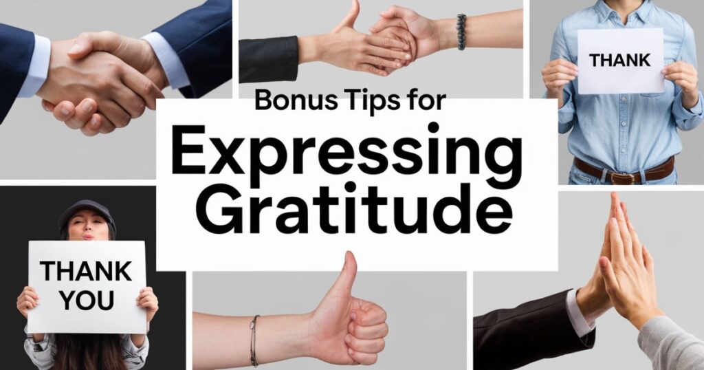 Bonus Tips For Expressing Gratitude