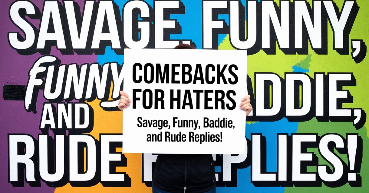 Comebacks For Haters: Savage, Funny, Baddie, and Rude Replies!