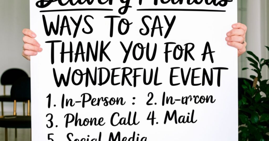 Delivery Methods | Ways to Say Thank You For a Wonderful Event