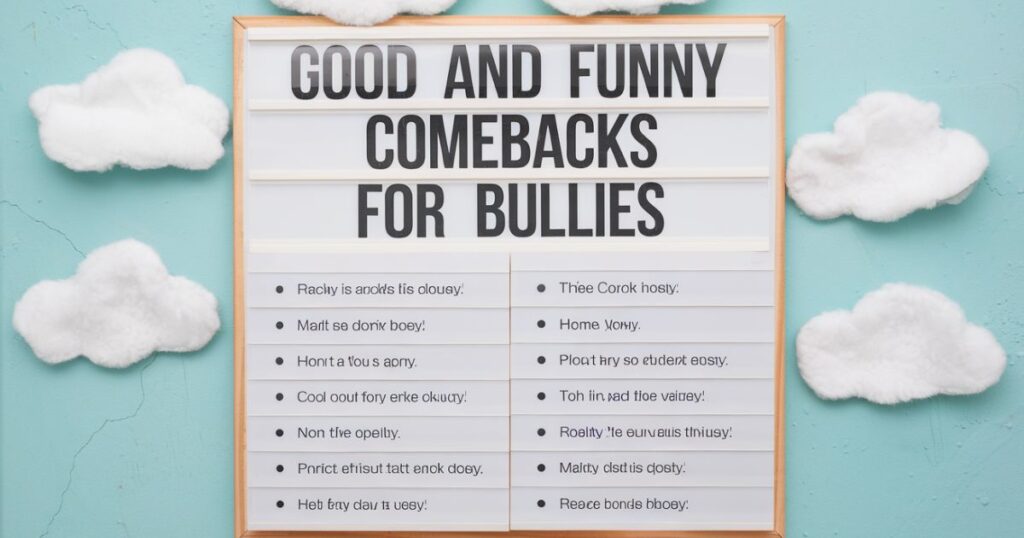 Good and Funny Comebacks for Bullies