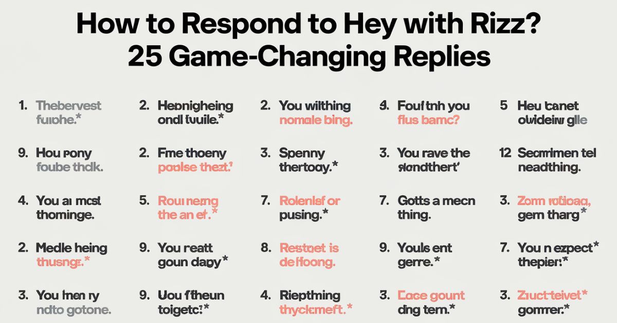 How To Respond To Hey With Rizz? 25 Game-Changing Replies