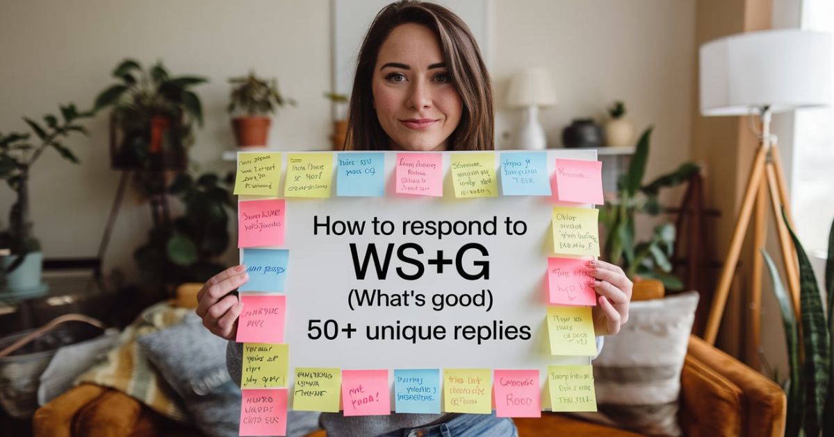 How to Respond to WSG (What’s Good)? 50+ Unique Replies