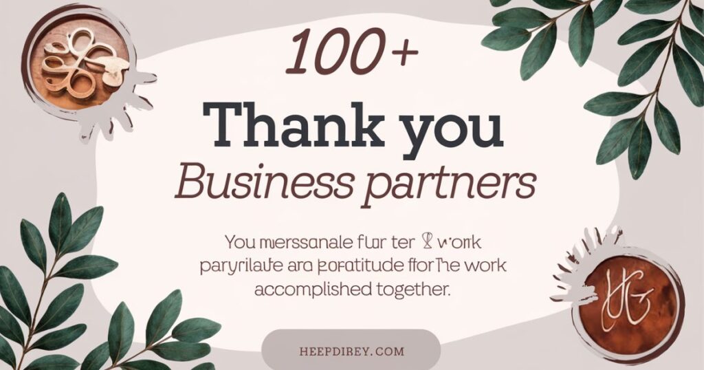 100+ Thank You For Business Partners Messages