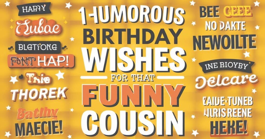 11 Humorous Birthday Wishes for That Funny Cousin