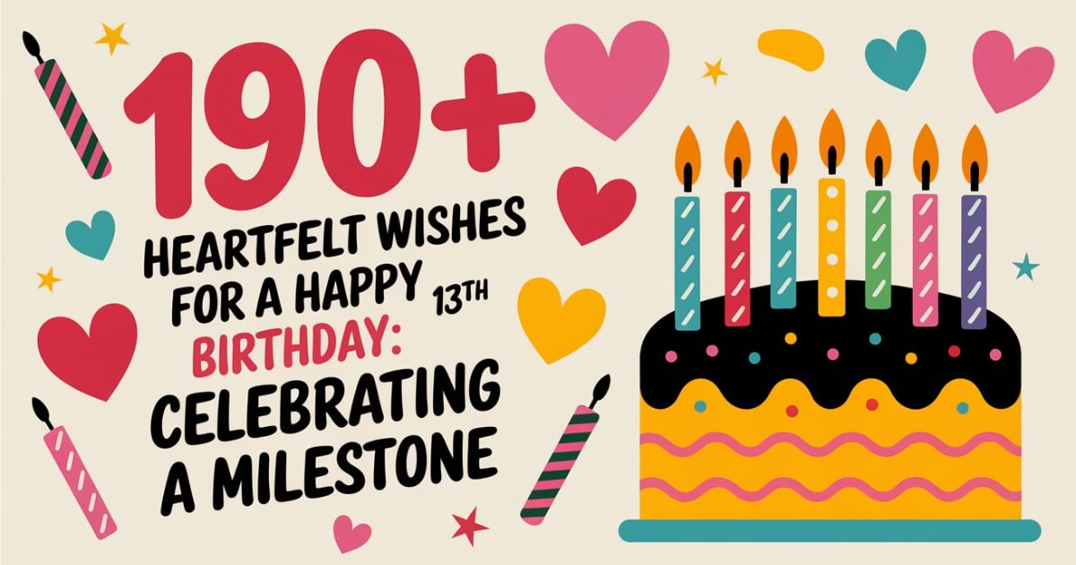 190+ Heartfelt Wishes for a Happy 13th Birthday: Celebrating a Milestone