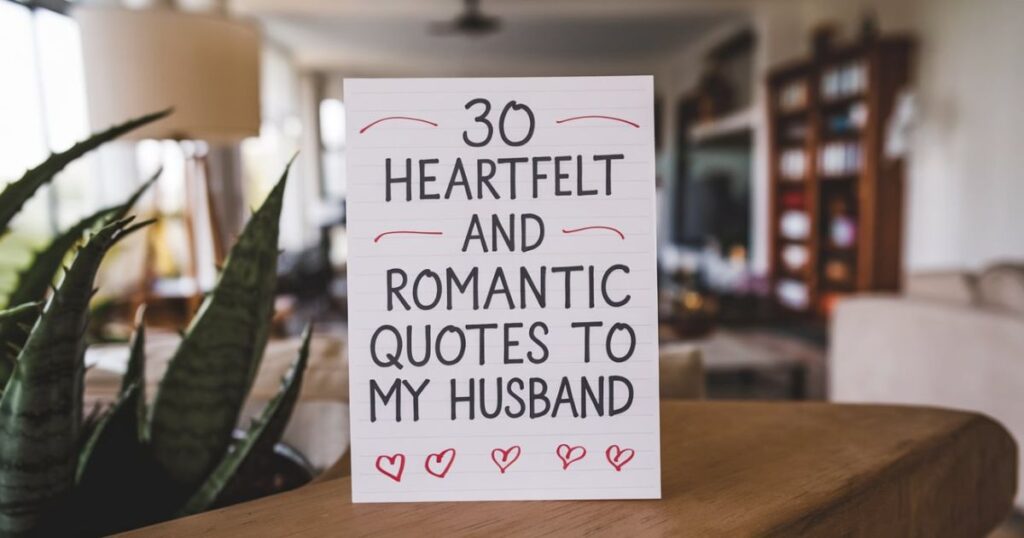 30 Heartfelt and Romantic Quotes to My Husband