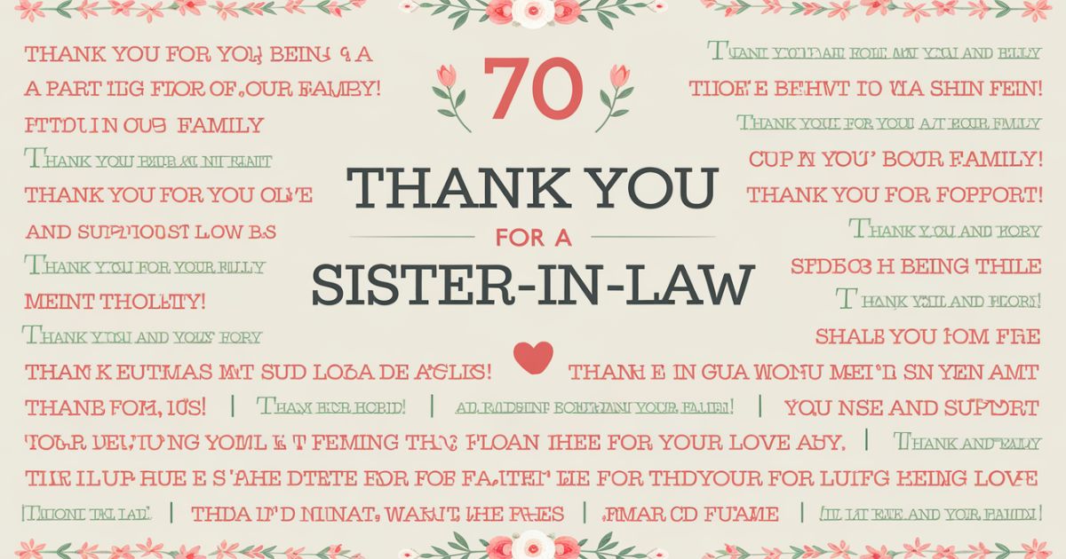 70+ Thank You Messages For Sister In Law