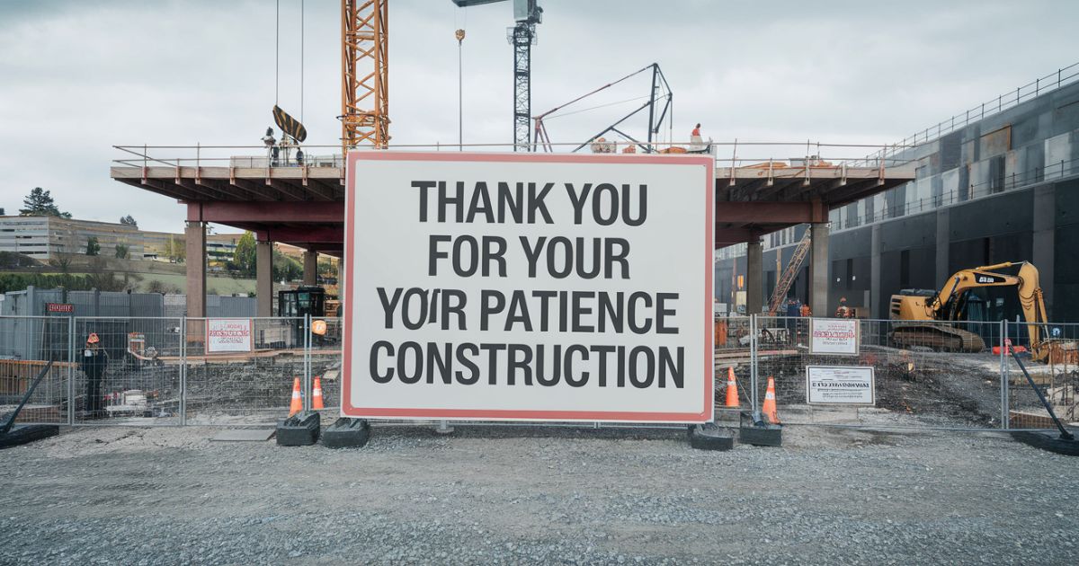 80+ Thank You For Your Patience During Construction Messages