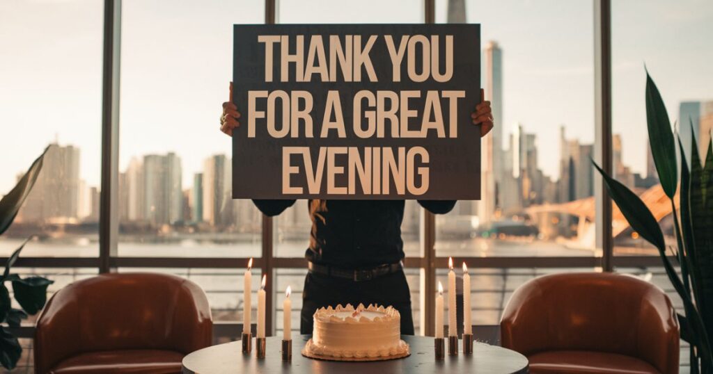 80+ Ways To Say “Thank You For A Great Evening”