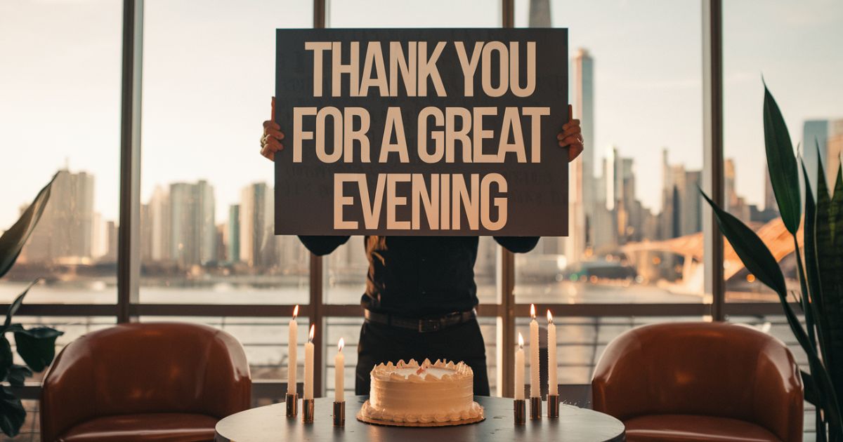 80+ Ways To Say “Thank You For A Great Evening”