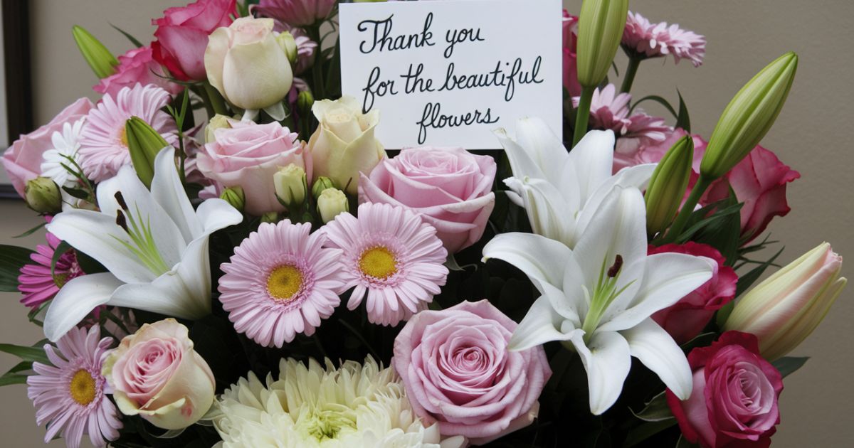 90+ Thank You For The Beautiful Flowers Messages