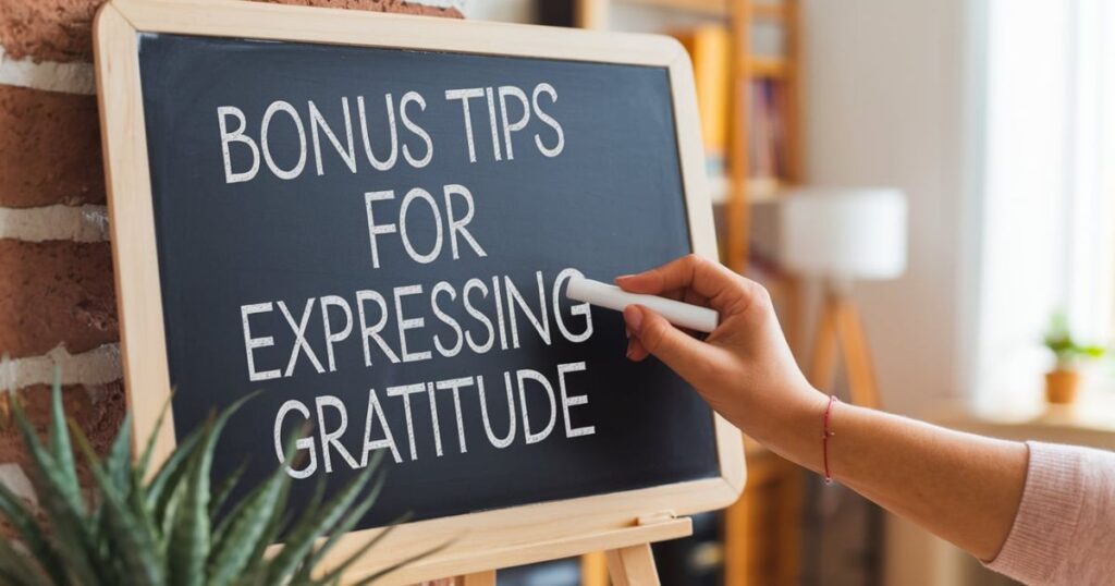 Bonus Tips For Expressing Gratitude