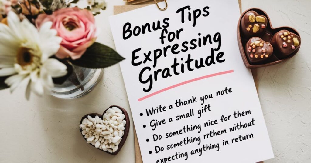 Bonus Tips For Expressing Gratitude