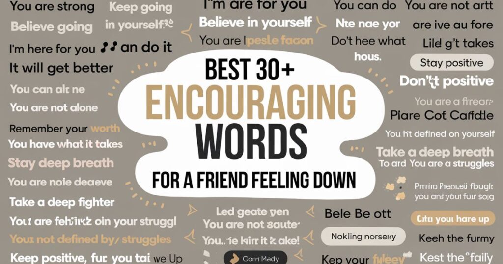 Best 30+ Encouraging Words for a Friend Feeling Down