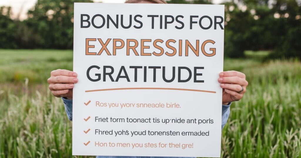 Bonus Tips For Expressing Gratitude