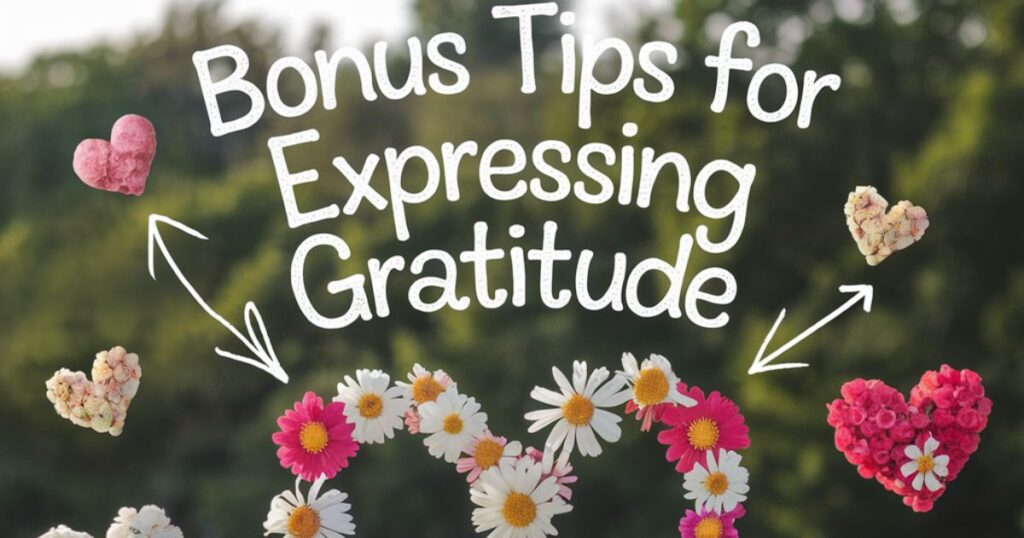 Bonus Tips For Expressing Gratitude