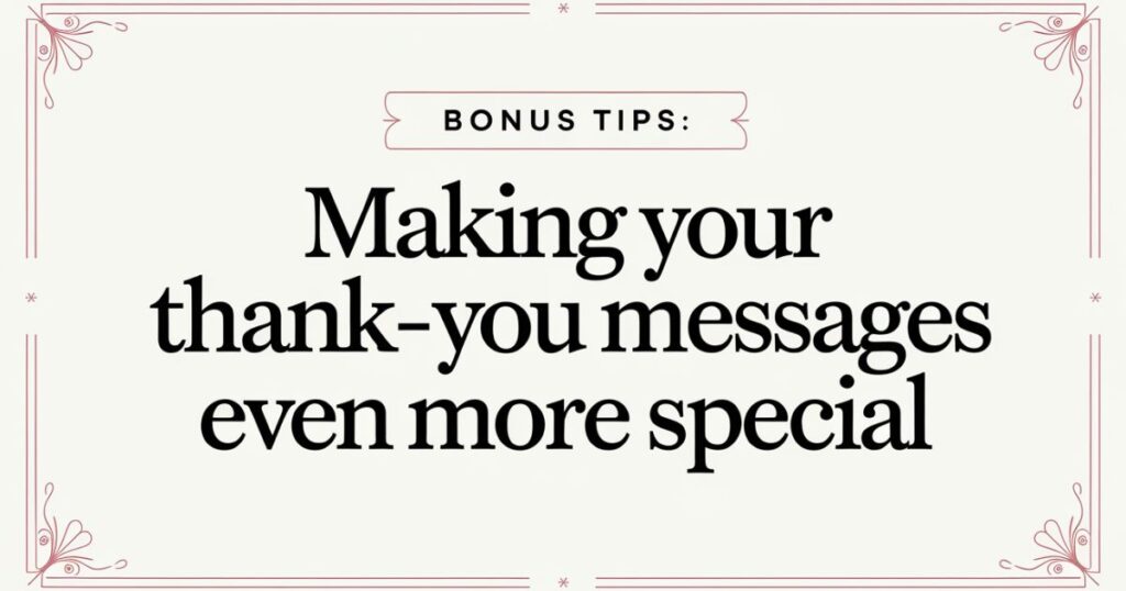 Bonus Tips: Making Your Thank-You Messages Even More Special