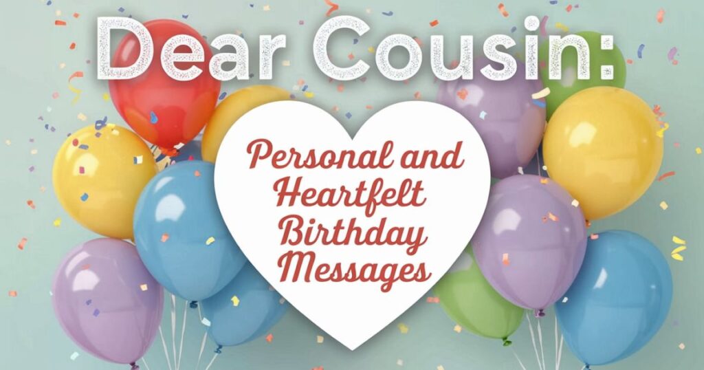 Dear Cousin: Personal and Heartfelt Birthday Messages