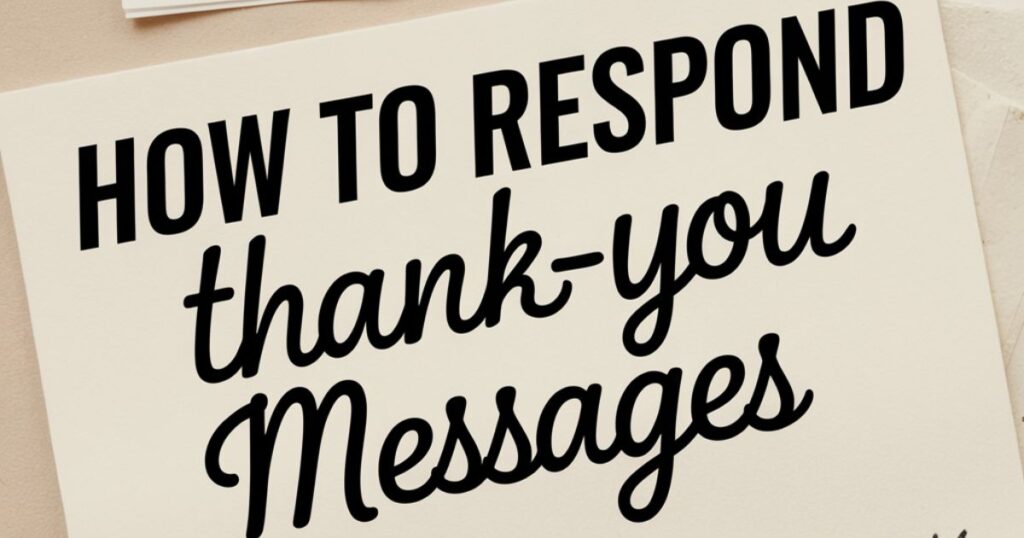 How To Respond To Thank-You Messages