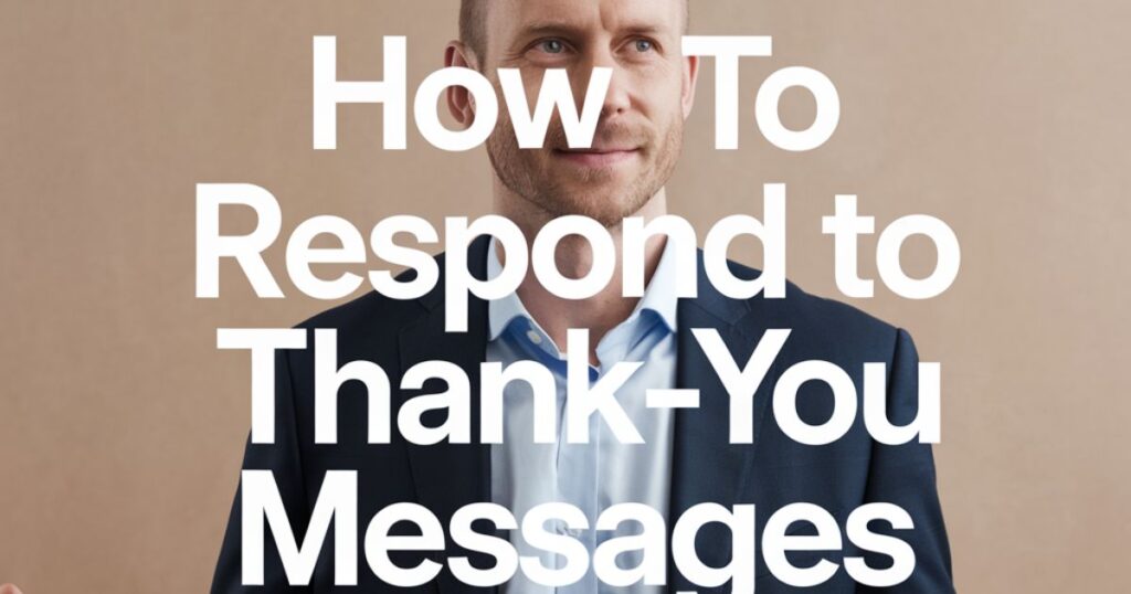 How To Respond To Thank-You Messages