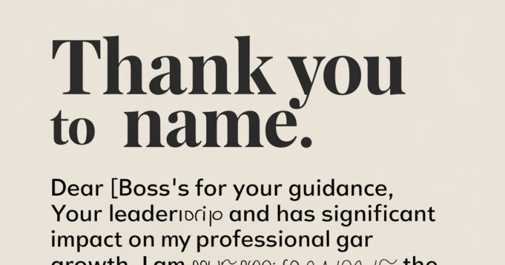 Thank You Note To Boss: When To Use