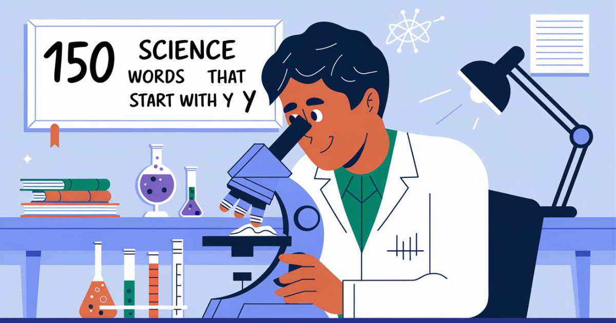 150 Science Words That Start With Y