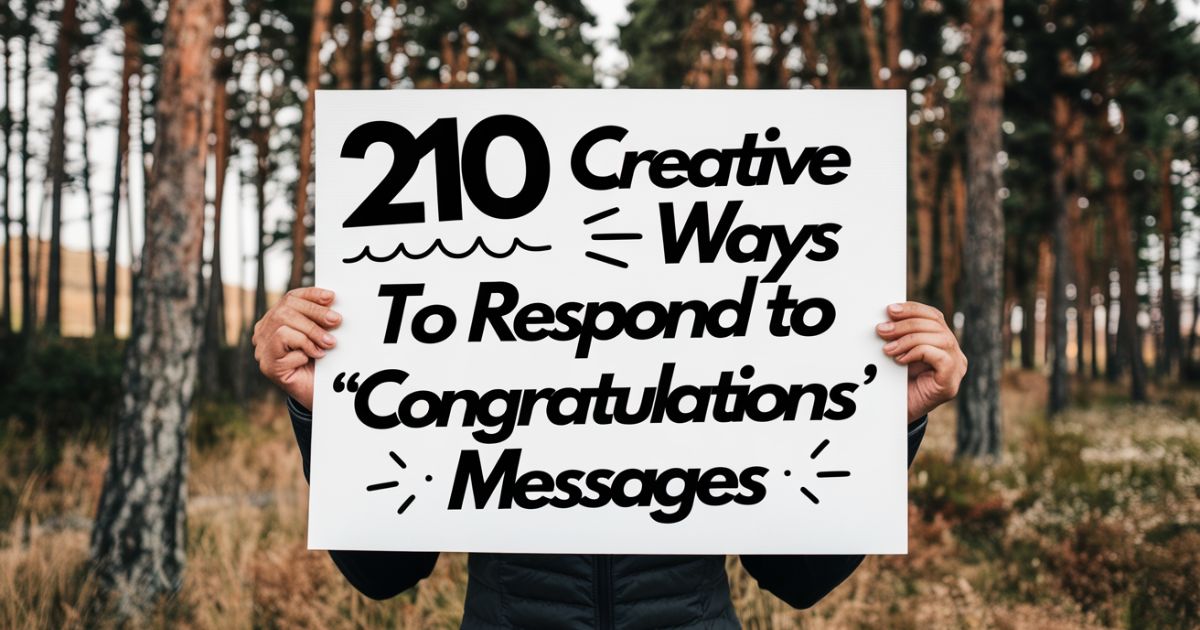 210 Creative Ways to Respond to ‘Congratulations’ Messages