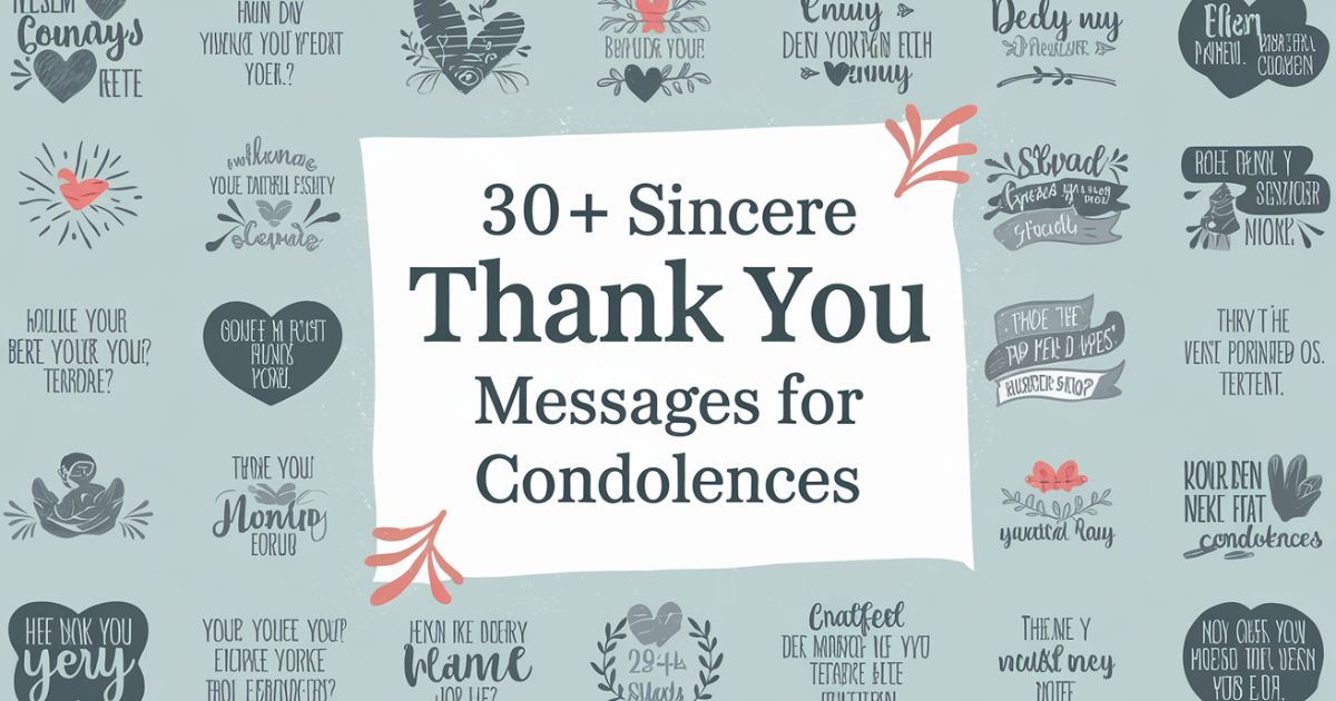 30+ Sincere Thank You Messages for Condolences