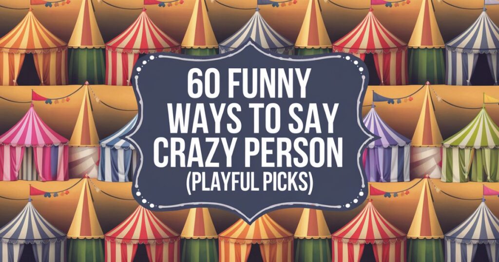 60 Funny Ways To Say Crazy Person (Playful Picks)