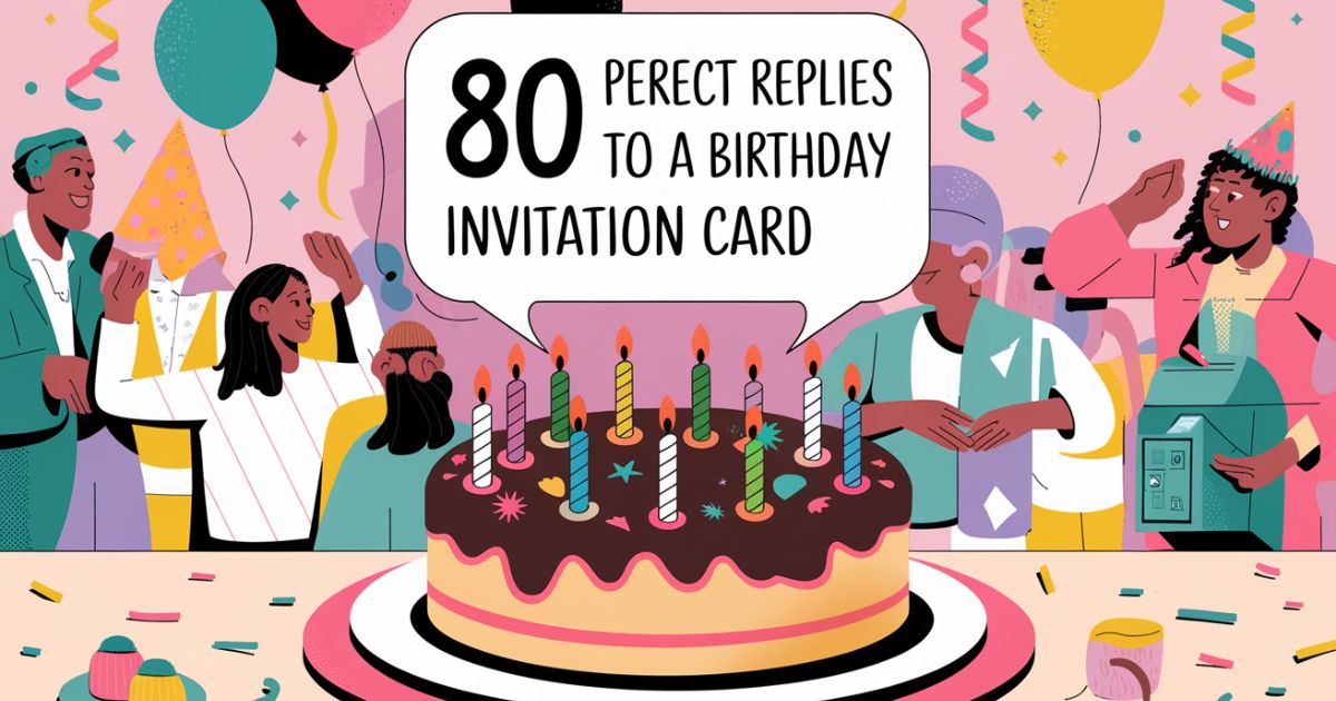 80 Perfect Replies To A Birthday Invitation Card