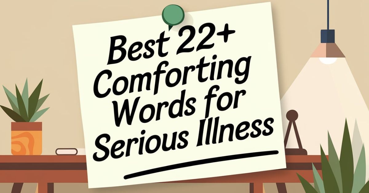 Best 22+ Comforting Words for Serious Illness