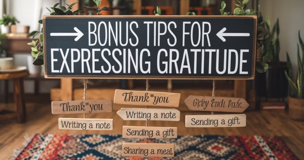 Bonus Tips For Expressing Gratitude