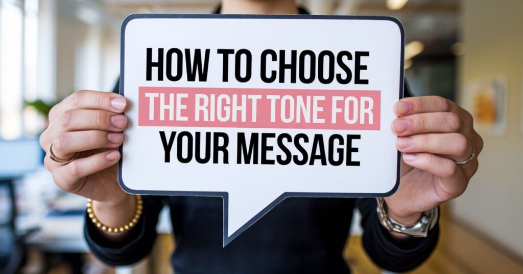 How to Choose the Right Tone for Your Message