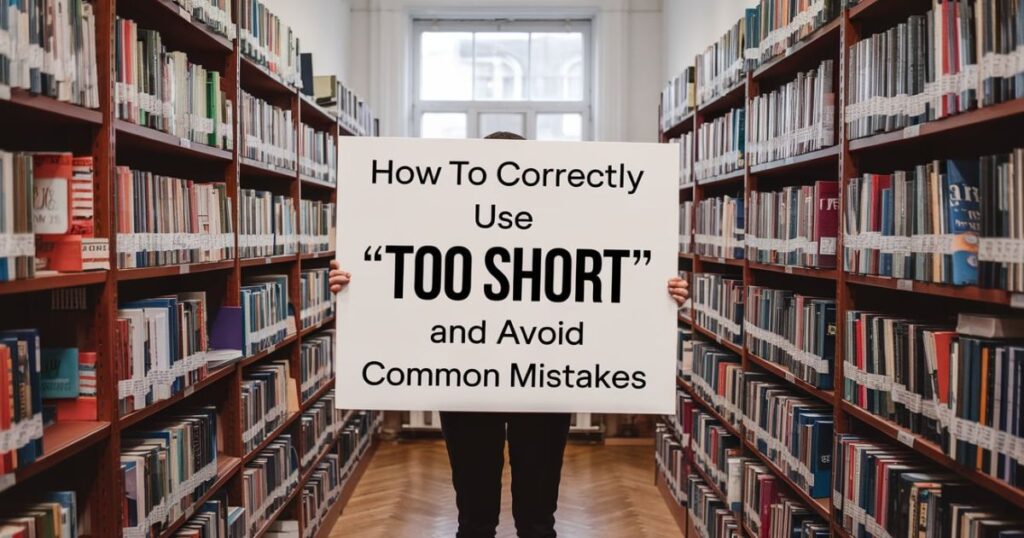 How to Correctly Use “Too Short” and Avoid Common Mistakes