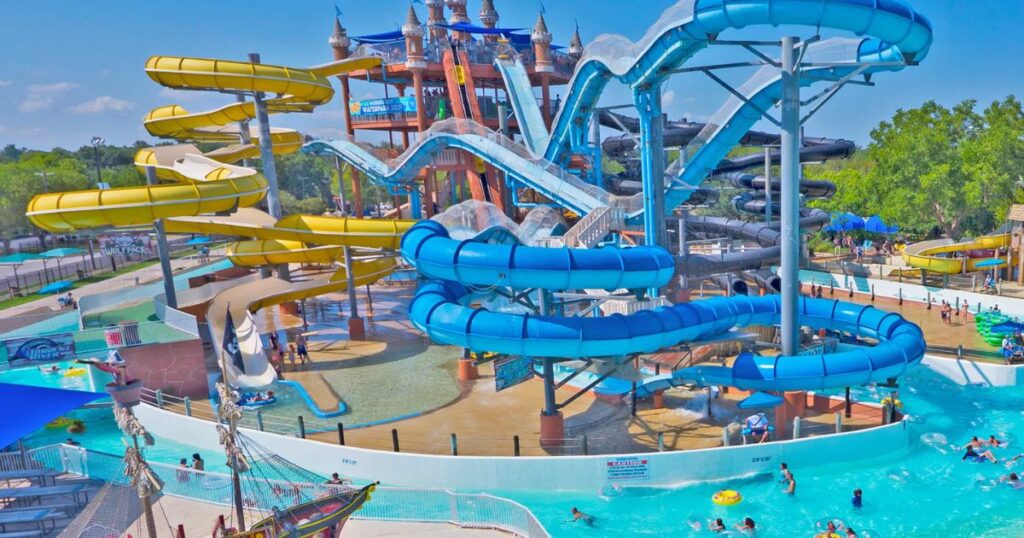 Lazy River Relaxation Water Park Captions