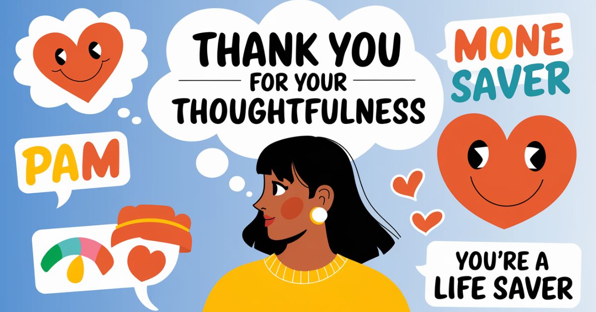 Other Ways to Say Thank You for Your Thoughtfulness