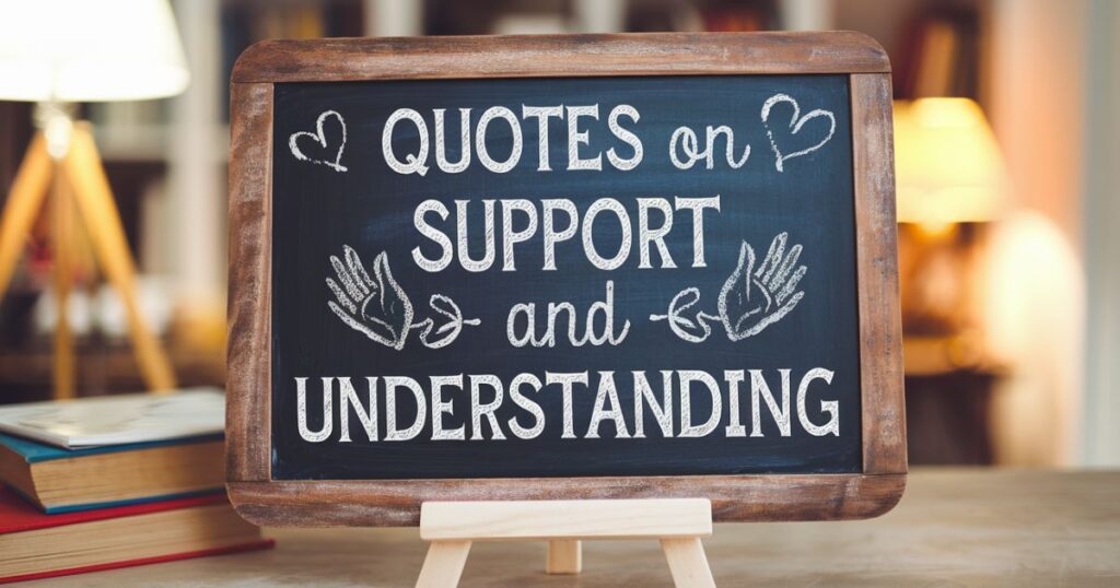 Quotes on Support and Understanding