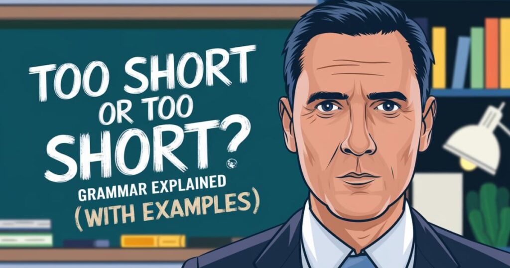 Too Short or Too Short? Grammar Explained (With Examples)