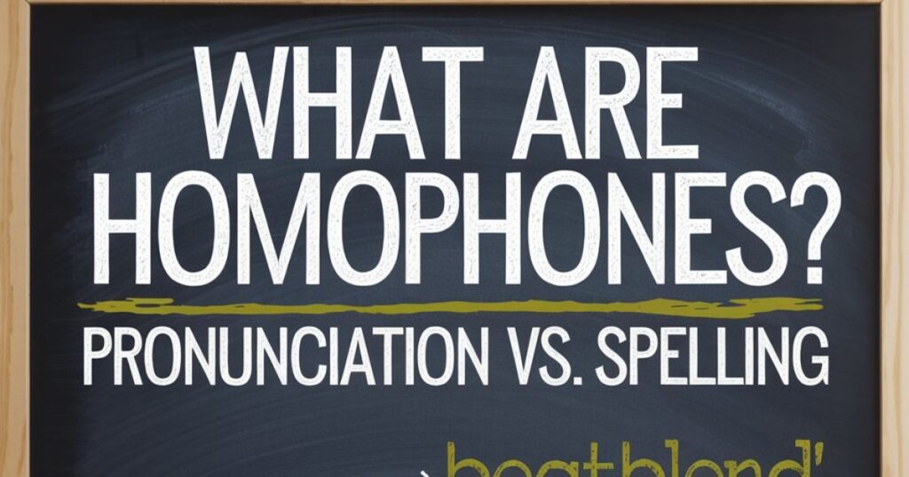 What Are Homophones?: Pronunciation vs. Spelling