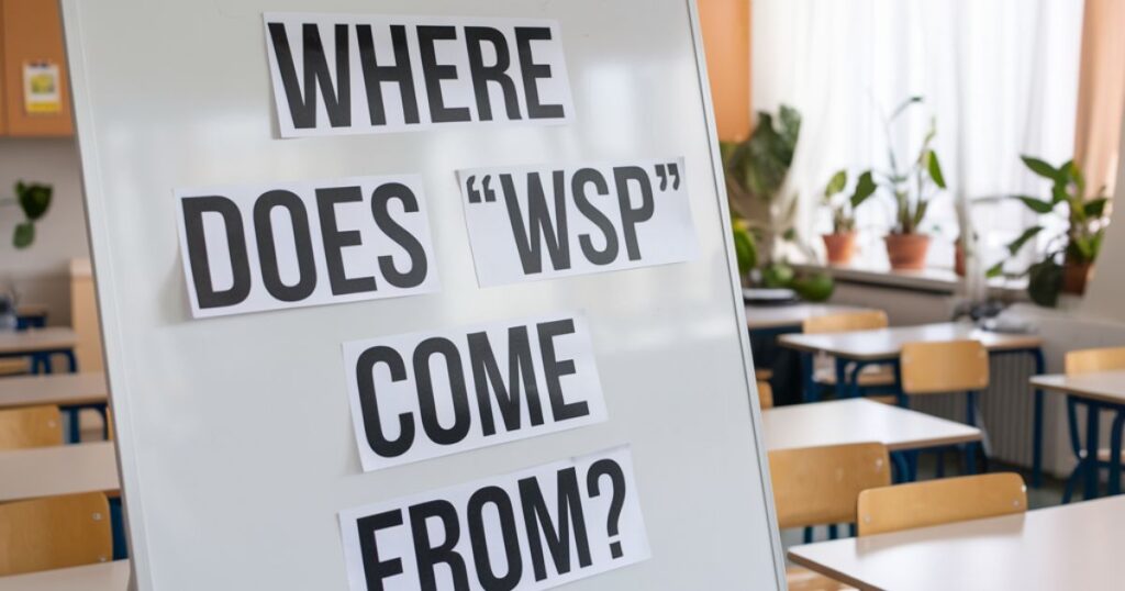 Where Does “WSP” Come From?