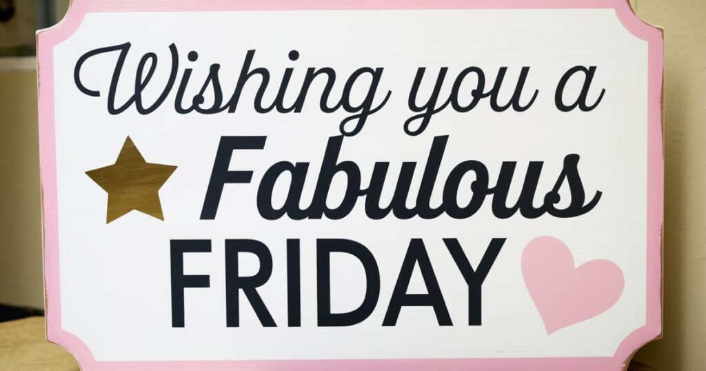 Wishing You a Fabulous Friday