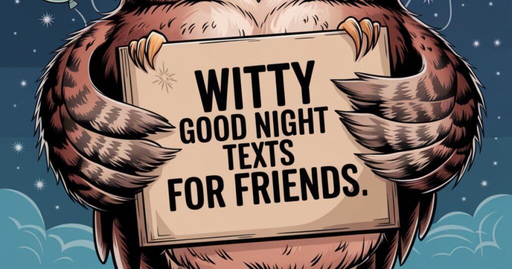 Witty Good Night Texts for Friends